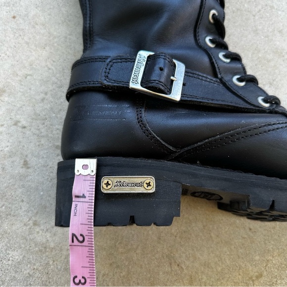 Xelement X29409Black 'Fury' 12-Inch Lace-Up Motorcycle Boots Women’s Size 7.5 - Picture 4 of 13